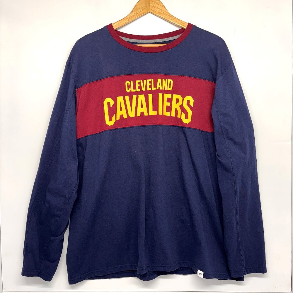Fanatics Cleveland Cavaliers Long Sleeve Colorblock Logo T-Shirt Size 2XL